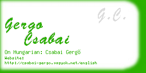 gergo csabai business card